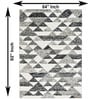 Greys & Black Triangles Wool And Cotton 5 X 8 Ft Hand Tufted Carpet