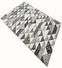 Greys & Black Triangles Wool And Cotton 5 X 8 Ft Hand Tufted Carpet