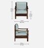 Graz Sheesham Wood 1 seater Sofa in Provincial Teak Finish Graz Sheesham Wood 1 seater Sofa in Provincial Teak Finish