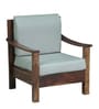 Graz Sheesham Wood 1 seater Sofa in Provincial Teak Finish Graz Sheesham Wood 1 seater Sofa in Provincial Teak Finish