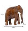 Great Grand Calm Elephant Brown Solid Wood Showpiece