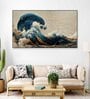 Great Wave off Kanagawa Blue Canvas Art Print