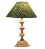 Delmas Green & Gold Fabric Shade Night Lamp With Metal Base