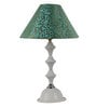 Delmas Green & Gold Fabric Shade Night Lamp With Metal Base