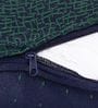 Green Polyester Geometric 16x16 inches Cushion Cover (5Pc)