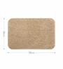 Green & Dark Beige Absorbent and Quick-Dry Polyester Bath Mats 38x58 cm