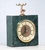 Green & Gold Marble Table Clock