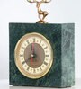 Green & Gold Marble Table Clock
