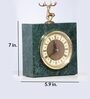 Green & Gold Marble Table Clock