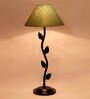 Green & Gold Shade Table Lamp With Metal Base