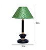 Green & Gold Shade Table Lamp With Metal Base