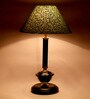 Green & Gold Shade Table Lamp With Metal Base