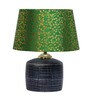 Green & Gold Shade Table Lamp With Terracotta Base
