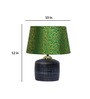 Green & Gold Shade Table Lamp With Terracotta Base