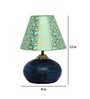 Green & Gold Shade Table Lamp With Terracotta Base