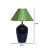 Green & Gold Shade Table Lamp With Terracotta Base