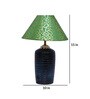 Green & Gold Shade Table Lamp With Terracotta Base