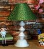 Green & Gold Shade Table Lamp With Metal Base