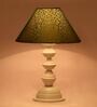 Green & Gold Shade Table Lamp With Metal Base