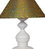 Green & Gold Shade Table Lamp With Metal Base