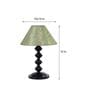Green & Gold Shade Table Lamp With Metal Base