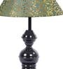 Green & Gold Shade Table Lamp With Metal Base