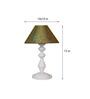 Green & Gold Shade Table Lamp With Metal Base