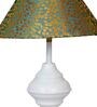 Green & Gold Shade Table Lamp With Metal Base