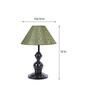Green & Gold Shade Table Lamp With Metal Base