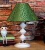 Green & Gold Shade Table Lamp With Metal Base