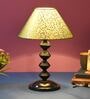 Green & Gold Shade Table Lamp With Metal Base