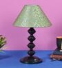 Green & Gold Shade Table Lamp With Metal Base