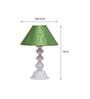 Green & Gold Shade Table Lamp With Metal Base