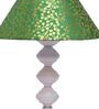 Green & Gold Shade Table Lamp With Metal Base