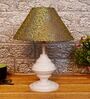 Green & Gold Shade Table Lamp With Metal Base