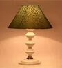 Green & Gold Shade Table Lamp With Metal Base