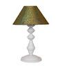 Green & Gold Shade Table Lamp With Metal Base
