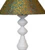 Green & Gold Shade Table Lamp With Metal Base