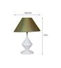 Green & Gold Shade Table Lamp With Metal Base