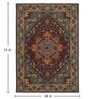 Multicolour Traditional Wool Blend 4' X 6' Hand Tufted Carpet