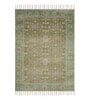 Green & Orange Cotton Tradiional 5 x 7 Feet Dhurrie