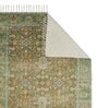 Green & Orange Cotton Tradiional 5 x 7 Feet Dhurrie