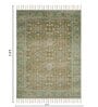Green & Orange Cotton Tradiional 5 x 7 Feet Dhurrie