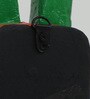Green & Orange Handcrafted Cow Sclupture Mango Wood Wall Mask