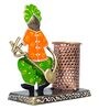 Musical Man Green & Orange Metal Pen Stand