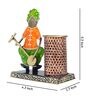 Musical Man Green & Orange Metal Pen Stand