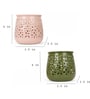 Green & Pink Etching Tealight Holder