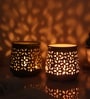 Green & Pink Etching Tealight Holder