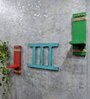 Green & Red Acasia Wood Wall Shelf