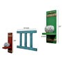 Green & Red Acasia Wood Wall Shelf